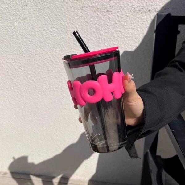 hoho 玻璃吸管杯 hoho glass straw cup