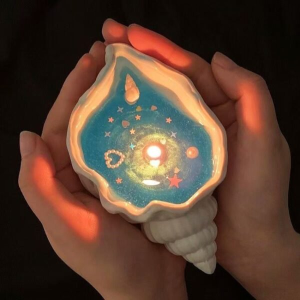 蓝色海螺香薰蜡烛 海洋味 blue conch scented candle ocean