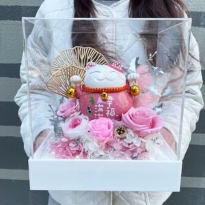 亚克力永生花招财猫